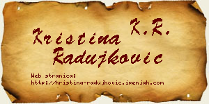 Kristina Radujković vizit kartica